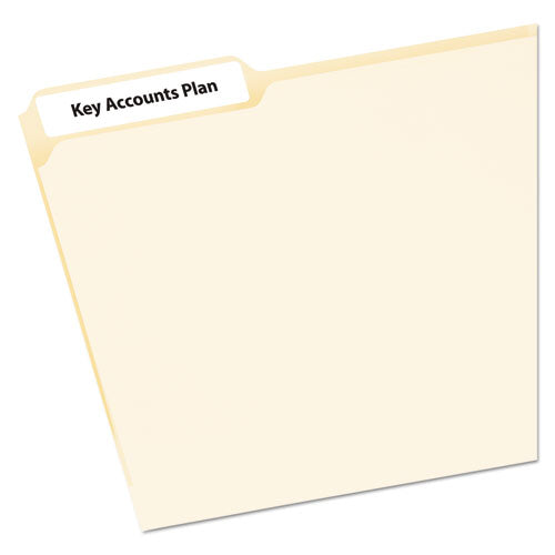 Mini-sheets Permanent File Folder Labels, 0.66 X 3.44, White, 12-sheet, 25 Sheets-pack