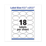 Oval Labels With Sure Feed And Easy Peel, 1 1-2 X 2 1-2, Glossy White, 180-pack