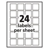 Square Labels With Sure Feed And Trueblock, 1 1-2 X 1 1-2, White, 600-pack