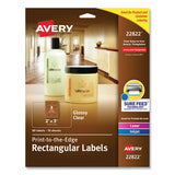 Print-to-the-edge Labels With Sure Feed And Easy Peel, 2 X 3, Glossy Clear, 80-pack