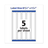 Water-resistant Wraparound Labels W- Sure Feed, 9 3-4 X 1 1-4, White, 40-pack