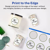 Round Print-to-the Edge Labels With Surefeed And Easypeel, 2" Dia., Matte White, 300-pack