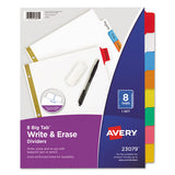 Write And Erase Big Tab Paper Dividers, 8-tab, Multicolor, Letter