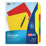 Heavy-duty Plastic Dividers With Multicolor Tabs And White Labels , 8-tab, 11 X 8.5, Assorted, 1 Set