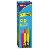 Hi-liter Pen-style Highlighters, Chisel Tip, Assorted Colors, 6-set