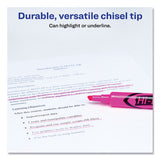 Hi-liter Desk-style Highlighters, Chisel Tip, Fluorescent Pink, Dozen