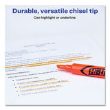 Hi-liter Desk-style Highlighters, Chisel Tip, Fluorescent Orange, Dozen