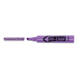 Hi-liter Desk-style Highlighters, Chisel Tip, Fluorescent Purple, Dozen