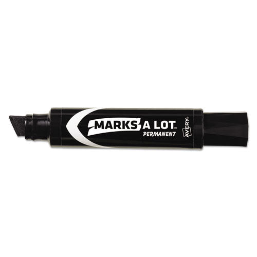 Marks A Lot Extra-large Desk-style Permanent Marker, Extra-broad Chisel Tip, Black