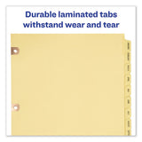 Preprinted Laminated Tab Dividers W-copper Reinforced Holes, 25-tab, Letter