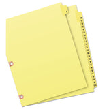 Preprinted Laminated Tab Dividers W-copper Reinforced Holes, 25-tab, Letter
