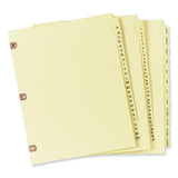 Preprinted Laminated Tab Dividers W-copper Reinforced Holes, 25-tab, Letter