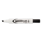 Marks A Lot Desk-style Dry Erase Marker, Broad Chisel Tip, Black, Dozen