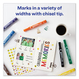 Marks A Lot Large Desk-style Permanent Marker, Broad Chisel Tip, Assorted Colors, 12-set