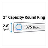 Mini Size Durable Non-view Binder With Round Rings, 3 Rings, 2" Capacity, 8.5 X 5.5, Black