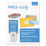 Labels, Inkjet-laser Printers, 0.5 X 1.75, White, 80-sheet, 100 Sheets-pack