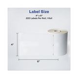 Multipurpose Thermal Labels, 4 X 6, White, 220-roll