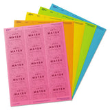 Printable Color Labels With Sure Feed And Easy Peel, 2 X 2.63, Assorted Colors, 15-sheet, 10 Sheets-pack
