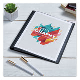 Lay Flat View Report Cover With Flexible Fastener, Letter, 1-2" Cap, Clear-gray