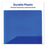 Plastic Two-pocket Folder, 20-sheet Capacity, Translucent Blue