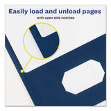 Two-pocket Folder, Prong Fastener, Letter, 1-2" Capacity, Dark Blue, 25-box