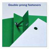 Two-pocket Folder, Prong Fastener, Letter, 1-2" Capacity, Green, 25-box