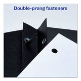 Two-pocket Folder, Prong Fastener, Letter, 1-2" Capacity, Black, 25-box