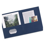 Two-pocket Folder, 40-sheet Capacity, Dark Blue, 25-box