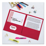 Two-pocket Folder, 40-sheet Capacity, Red, 25-box