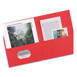 Two-pocket Folder, 40-sheet Capacity, Red, 25-box