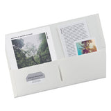 Two-pocket Folder, 40-sheet Capacity, White, 25-box
