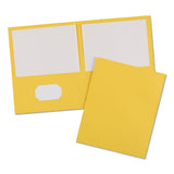 Two-pocket Folder, 40-sheet Capacity, Yellow, 25-box