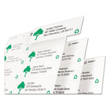 Ecofriendly Mailing Labels, Inkjet-laser Printers, 3.33 X 4, White, 6-sheet, 100 Sheets-pack