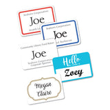 Flexible Adhesive Name Badge Labels, 3.38 X 2.33, White-red Border, 400-box