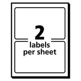 Printable Adhesive Name Badges, 3.38 X 2.33, White, 100-pack