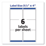 Shipping Labels W- Trueblock Technology, Laser Printers, 3.33 X 4, White, 6-sheet, 100 Sheets-box