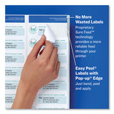 Easy Peel White Address Labels W- Sure Feed Technology, Laser Printers, 1 X 2.63, White, 30-sheet, 25 Sheets-pack