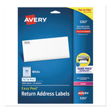 Easy Peel White Address Labels W- Sure Feed Technology, Laser Printers, 0.5 X 1.75, White, 80-sheet, 25 Sheets-pack