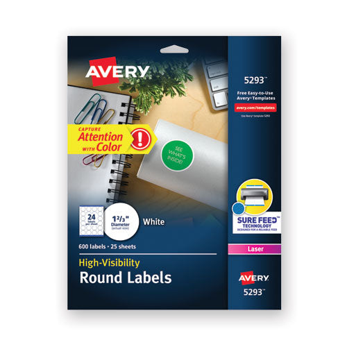 Permanent Laser Print-to-the-edge Id Labels W-surefeed, 1 2-3