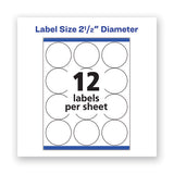 Permanent Laser Print-to-the-edge Id Labels W-surefeed, 2 1-2"dia, White, 300-pk