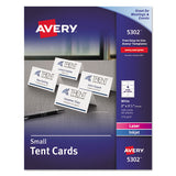 Small Tent Card, White, 2 X 3 1-2, 4 Cards-sheet, 160-box