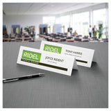 Medium Embossed Tent Cards, White, 2 1-2 X 8.5, 2 Cards-sheet, 100-box