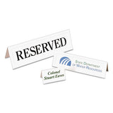 Medium Embossed Tent Cards, White, 2 1-2 X 8.5, 2 Cards-sheet, 100-box