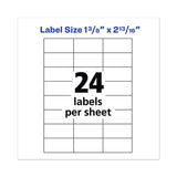 Copier Mailing Labels, Copiers, 1.38 X 2.81, White, 24-sheet, 100 Sheets-box