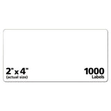 Repositionable Shipping Labels W-sure Feed, Inkjet-laser, 2 X 4, White, 1000-box