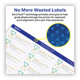 Waterproof Address Labels With Trueblock And Sure Feed, Laser Printers, 1.33 X 4, White, 14-sheet, 50 Sheets-pack
