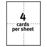 Postcards For Laser Printers, 4 1-4 X 5 1-2, Uncoated White, 4-sheet, 200-box