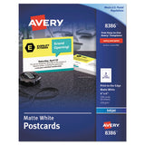 Postcards For Laser Printers, 4 1-4 X 5 1-2, Uncoated White, 4-sheet, 200-box