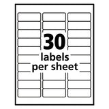 Repositionable Address Labels W-surefeed, Inkjet-laser, 1 X 2 5-8, White, 750-bx