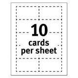 Clean Edge Business Card Value Pack, Laser, 2 X 3 1-2, White, 2000-box